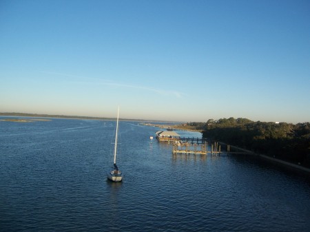 Sail boat on the Matanzas River FL.