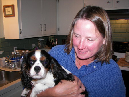 My sister Julie and my pup "Riley"