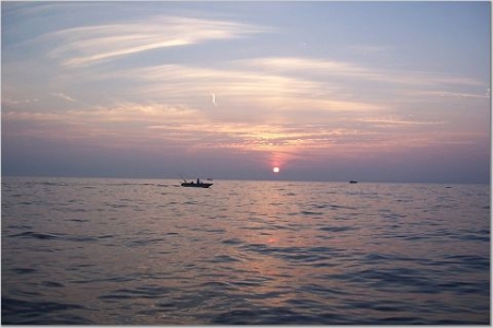 August sunset off Ludington, MI