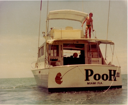 On The Pooh in Biscyane Bay off Elliot Key 1975