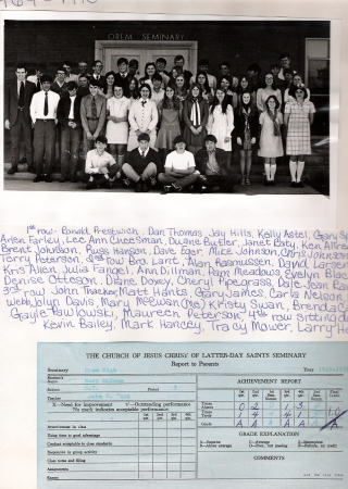 Seminary Class 1969-70 Orem High