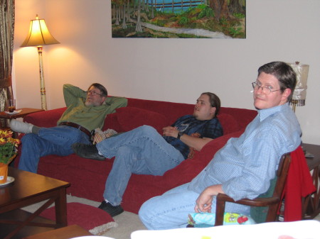 The guys relaxing