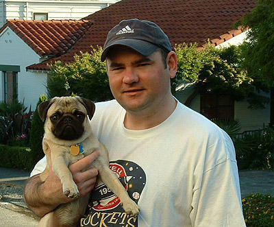 Puck the Pug as a puppy in 2002