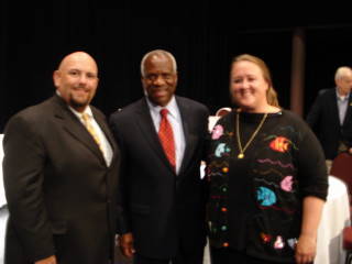 Jane and I with Clarence Thomas