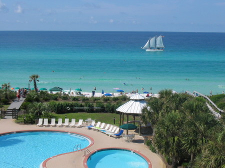 View from our vacation condo, Miramar Beach, Florida  2005.