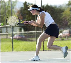 Tina plays tennis