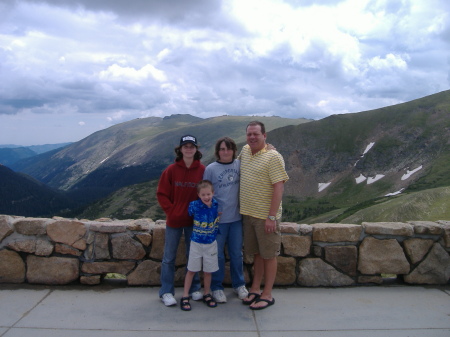 kids with their dad in Colorado