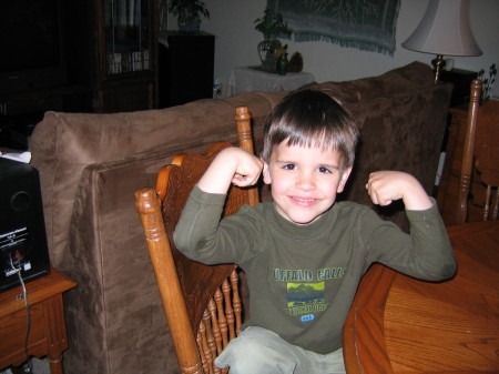 Rory Jr.  Loves his muscles!