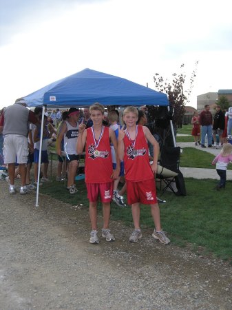 Dakota & his friend Riley finished 1st. and 2nd. at cross country finals