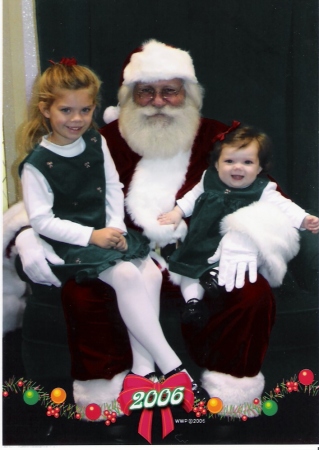 Lilly and Emily w/ Santa