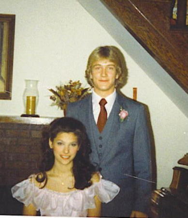 Homecoming junior year 1984, Kim and I. ..No comment