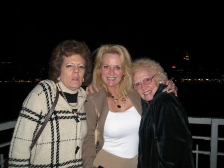 sister deb ,kat and mom on her 76th b-day