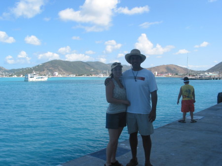 My wife and me in Caribbean