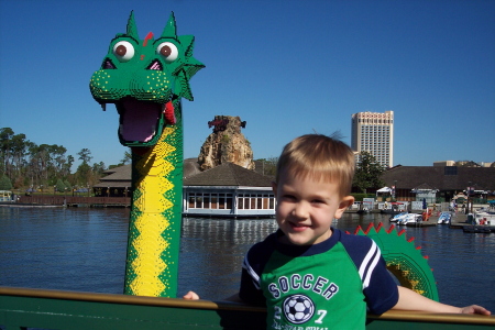 Will and Lego Dragon