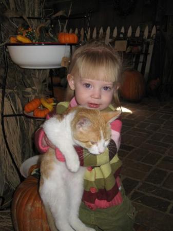 Mee-maws precious girl at the pumpkin patch