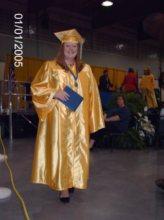 Megan receiving her diploma