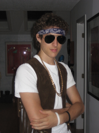 My son Matt on 70's day at Ludlowe Hi