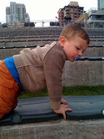 Calvin in Petco Park Bleachers: 2/21/09