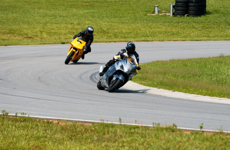 My son and I like to ride our motorcycles at Virginia International Raceway... here I am on my Hayabusa; top in speed on this bike out of the box is 189 mph...able to reach speeds of 140 plus on straight away... hey no highway patrol.... lots of fun