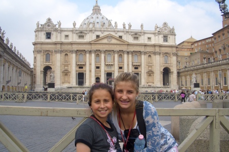 Chiara 11 and Kaila 14 summer of 2006 in Rome