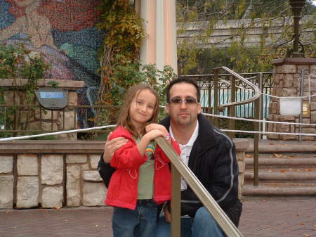 Daddy and daughter at Disneyland