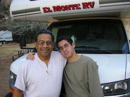 MY Son(C.J.) and I.  Motorhome Trip 2006