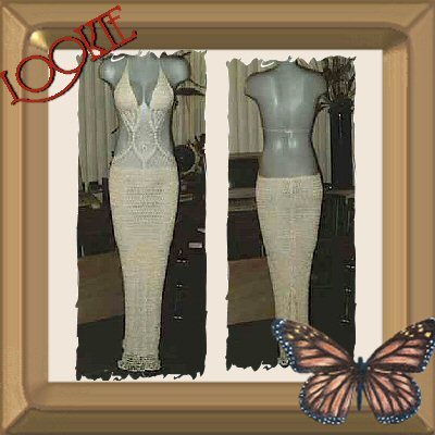 Ankle Length Off-White Crochet Dress