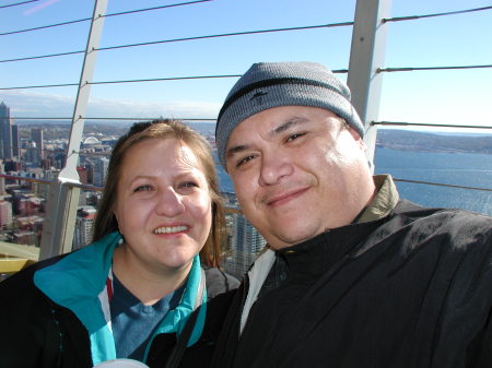 Me and Perry on top of the Space Needle