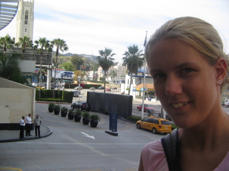 Hollywood sign in background