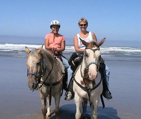 Horseback riding on the Oregon Coast