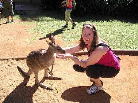 Erin and a friend in Australia