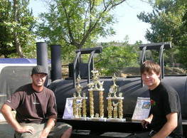 My Son Kyle(Left) after a Good day of Competition Cooking