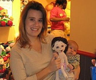 Me, my new son, and his doll girlfriend LOL