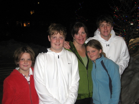 me and the kids on Christmas Day in Whistler, BC