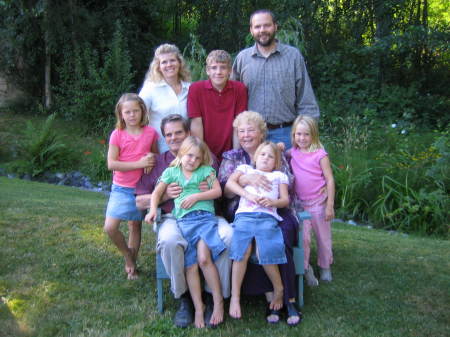 The Stoker Family with Grandma & Grandpa Johnston