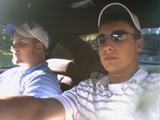 My son Jared and his friend Mike Driving to see mommy :)~