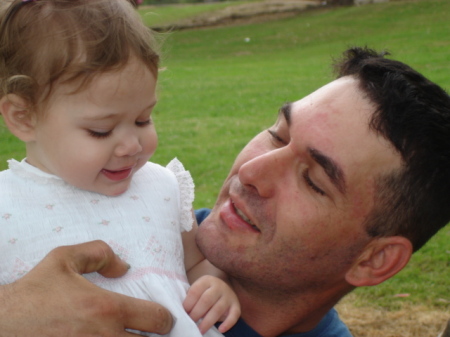 My husband Bill and Lilly at the park