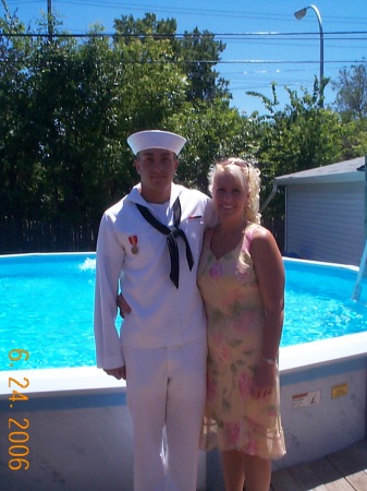 Me and my Son Michael (USN) Go Navy!