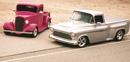 Our 36 and 55 Classic Chevy trucks