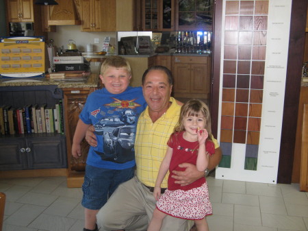 My dad with my children Roy & Nina