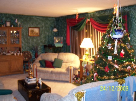 My living room at Christmas, 2003