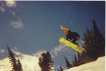 Me snowboarding Mt. Rainer Wa. in the summer