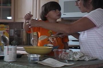 Anthony Making Cookies w/ Aunt Mary