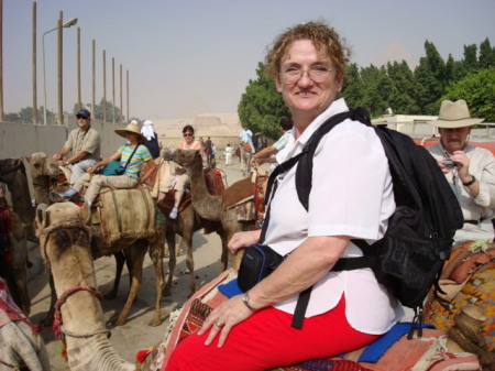 Camel ride to the pyramids