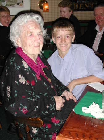 Casey 15 with his great grandma