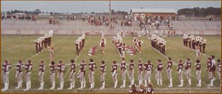 Eaton Rapids Greyhounds Marching Band in 1979