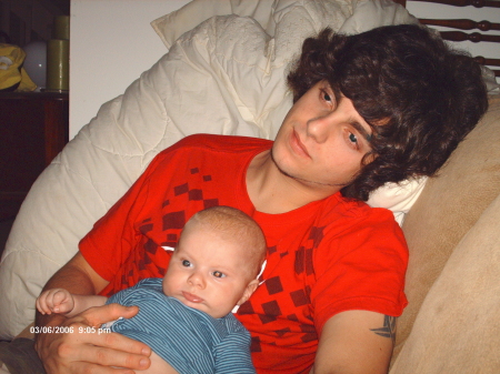 My son Adam with his son Carter