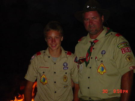 randy and randall at boyscout camp