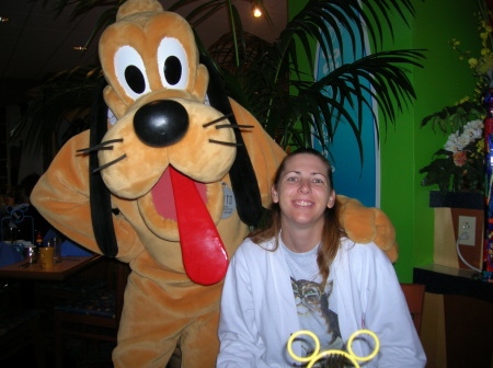 Goofy and I at Disneyland 2005