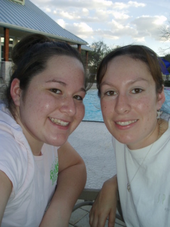 my sis and i at the pool were i live!!